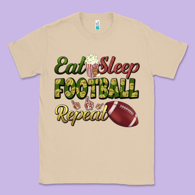 Eat Sleep Football Repeat Classic Tee Designed By Bundleandbundleshop
