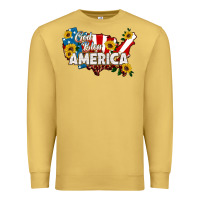 Antique Gold god bless america Premium Sweatshirt - HRA Design Shop