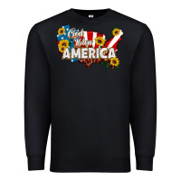 Black god bless america Premium Sweatshirt - HRA Design Shop