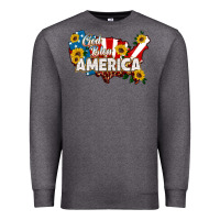 Charcoal Heather god bless america Premium Sweatshirt - HRA Design Shop