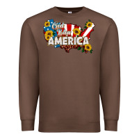 Chestnut god bless america Premium Sweatshirt - HRA Design Shop