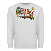 Dove Grey god bless america Premium Sweatshirt - HRA Design Shop