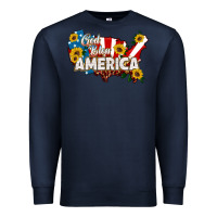 Navy god bless america Premium Sweatshirt - HRA Design Shop
