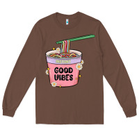 Chestnut instant good vibes noodles Long Sleeve Tee - MaliasSmallBusiness