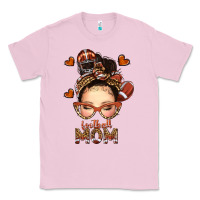 Bubblegum Pink football messy bun mom Classic Tee - texasbilliewilder