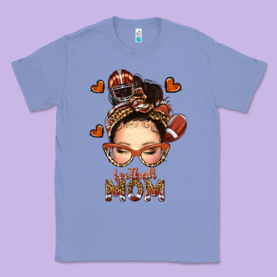 Football Messy Bun Mom Classic Tee Designed By Texasbilliewilder