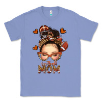 Colony Blue football messy bun mom Classic Tee - texasbilliewilder