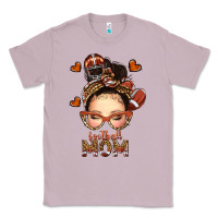 Lilac football messy bun mom Classic Tee - texasbilliewilder