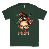 Sports Green football messy bun mom Classic Tee - texasbilliewilder