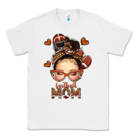White football messy bun mom Classic Tee - texasbilliewilder