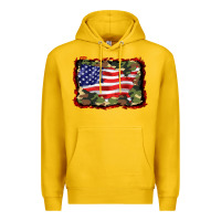 Lemon distressed american flag Premium Hoodie - BarkalooDesign