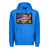 True Royal distressed american flag Premium Hoodie - BarkalooDesign