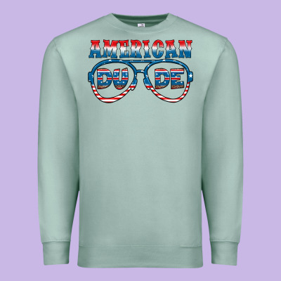 American Dude Premium Sweatshirt Designed By Hra Design Shop