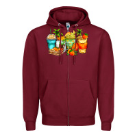 Mango Farm Fresh Coffee Cups Zipper Hoodie | Teevron