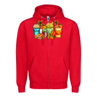 Red mango farm fresh coffee cups Zipper Hoodie - Zillion Design Studio