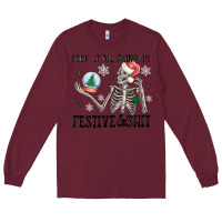 Burgundy look at me being all festive and shit Long Sleeve Tee - MaliasSmallBusiness