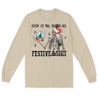 Mushroom look at me being all festive and shit Long Sleeve Tee - MaliasSmallBusiness