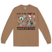 Toasted Coconut look at me being all festive and shit Long Sleeve Tee - MaliasSmallBusiness