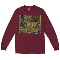 Burgundy camouflage leopard patches Long Sleeve Tee - BarkalooDesign