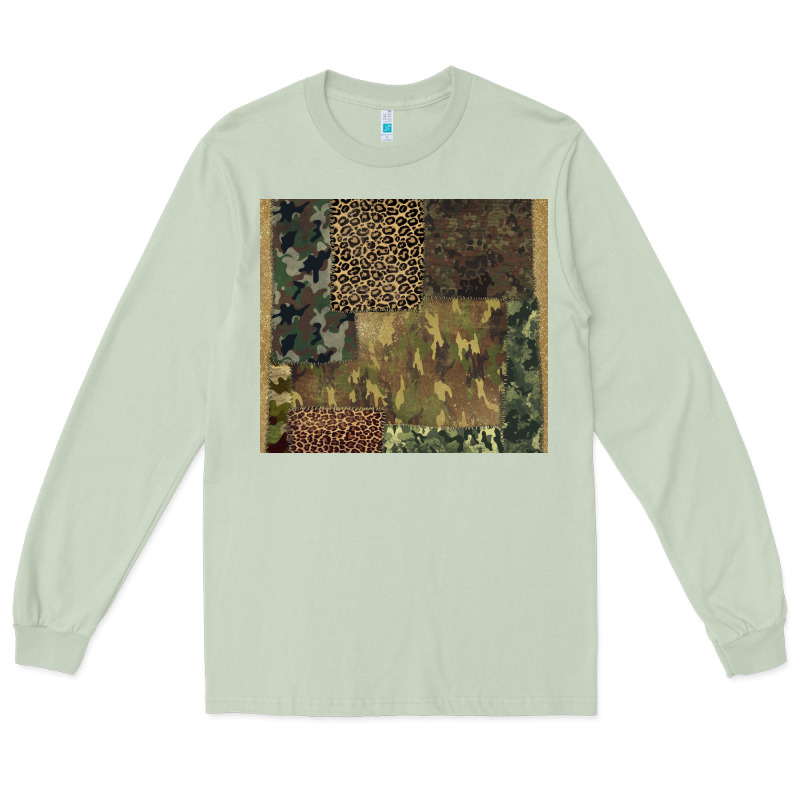Camouflage Leopard Patches Long Sleeve Tee by BarkalooDesign | Teevron