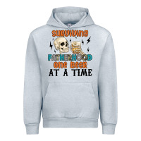Heather Grey surviving fatherhood one beer at a time Urban Hoodie - MaliasSmallBusiness