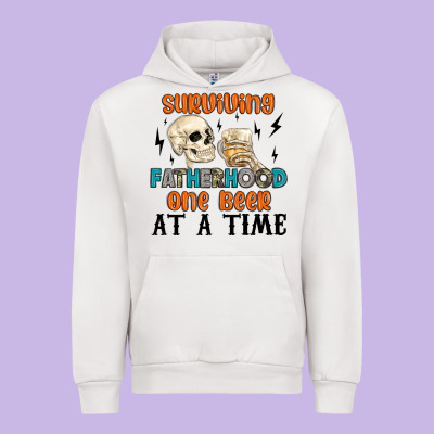 Surviving Fatherhood One Beer At A Time Urban Hoodie Designed By Maliassmallbusiness