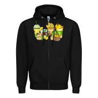 Black lemon farm fresh coffee cups Zipper Hoodie - Zillion Design Studio