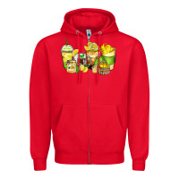Red lemon farm fresh coffee cups Zipper Hoodie - Zillion Design Studio