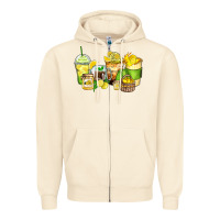 Sandshell lemon farm fresh coffee cups Zipper Hoodie - Zillion Design Studio