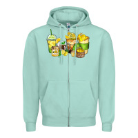Seafoam lemon farm fresh coffee cups Zipper Hoodie - Zillion Design Studio