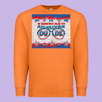 American Dude Premium Sweatshirt Designed By Hra Design Shop