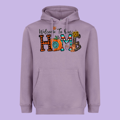 Welcome To Our Home Heavyweight Hoodie Designed By Cowhidedigitalart