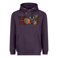 Plum welcome to our home Heavyweight Hoodie - CowhideDigitalArt