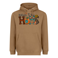 Toasted Coconut welcome to our home Heavyweight Hoodie - CowhideDigitalArt