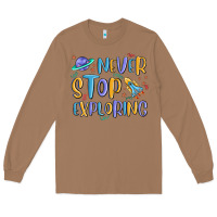 Toasted Coconut never stop exploring Long Sleeve Tee - MaliasSmallBusiness
