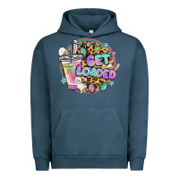 Pigment Midnight Navy get loaded rabbit and easter Urban Hoodie - MaliasSmallBusiness