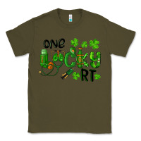 Army Green One Lucky Respiratory Terapist Classic Tee - RanaPortraitStore