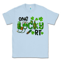 Dusty Blue One Lucky Respiratory Terapist Classic Tee - RanaPortraitStore