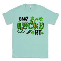 Seafoam One Lucky Respiratory Terapist Classic Tee - RanaPortraitStore