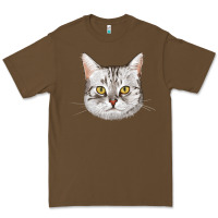 Cacao American Shorthair Cat Face Premium Tee - LillyAllenDesigns