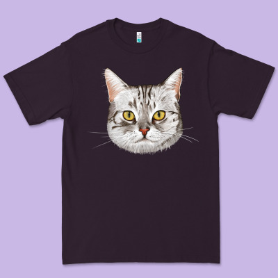 American Shorthair Cat Face Premium Tee Designed By Lillyallendesigns