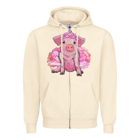 Sandshell balerina pig with tutu Zipper Hoodie - RanaPortraitStore