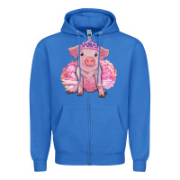 True Royal balerina pig with tutu Zipper Hoodie - RanaPortraitStore
