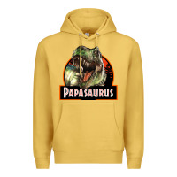 Antique Gold Western Papasaurus Papa Dinosaur Premium Hoodie - LillyAllenDesigns