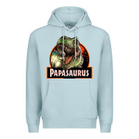 Blue Mist Western Papasaurus Papa Dinosaur Premium Hoodie - LillyAllenDesigns