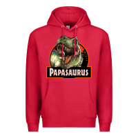 Cardinal Western Papasaurus Papa Dinosaur Premium Hoodie - LillyAllenDesigns