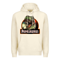 Sandshell Western Papasaurus Papa Dinosaur Premium Hoodie - LillyAllenDesigns