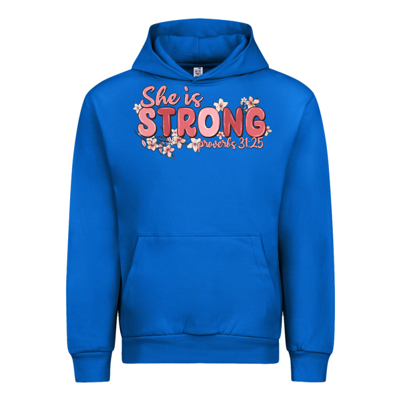 She Is Strong Proverbs 31 25 Urban Hoodie by MaliasSmallBusiness | Teevron