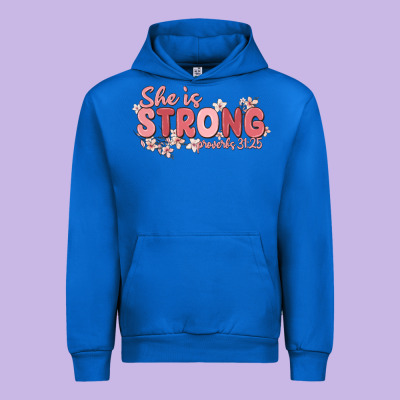 She Is Strong Proverbs 31 25 Urban Hoodie Designed By Maliassmallbusiness