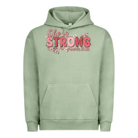 Pigment Oil Green she is strong proverbs 31 25 Urban Hoodie - MaliasSmallBusiness